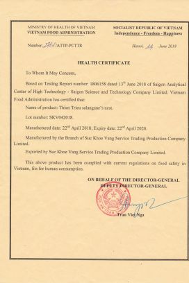 health certificate